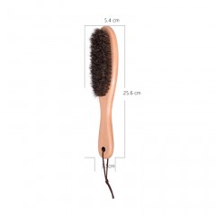 Brosse à chaussures à manche long en bois et tête  en laine douce