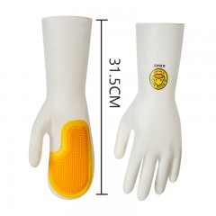 Gants de vaisselle antidérapante brosse intégrée avec dessin animé