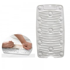 Planche à laver pliable en plastique ventouse adsorption antidérapante gris
