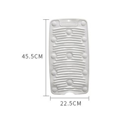 Planche à laver pliable en plastique ventouse adsorption antidérapante gris