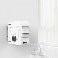 Corde à linge intérieure sans perforation télescopique rétractable antidérapant