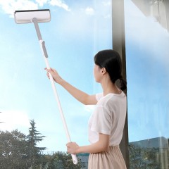 Brosse de nettoyage  en verre double face avec Tête de nettoyage rotative et télescopique