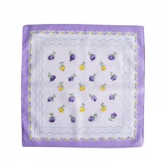 Petit mouchoir en coton floral