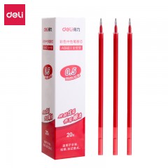 Deli A846 Recharges pour stylo à billet pointe fine 0,5 mm 20 pièces/boîte