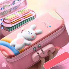 trousse scolaire avec fermeture et serrure à mot de passe pour enfants