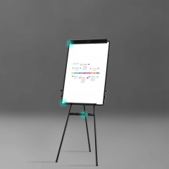 Tripode trombone /tableau blanc réglable 60*90cm