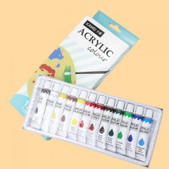 Set de peinture d'art en tube aluminium à l'huile acrylique 12 couleurs 12ml