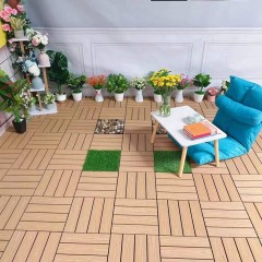 Revêtement de sol extérieur composite plastique-bois anticorrosif et imperméable