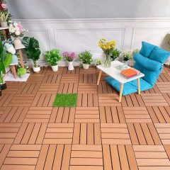 Revêtement de sol extérieur composite plastique-bois anticorrosif et imperméable