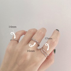 Ensemble de trois bagues simple pour femme