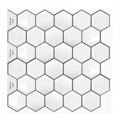 Papier de mur autocollant avec motif hexagonal
