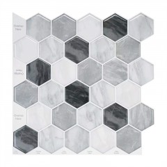 Papier de mur autocollant avec motif hexagonal