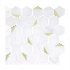 Papier de mur autocollant avec motif hexagonal