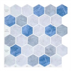 Papier de mur autocollant avec motif hexagonal