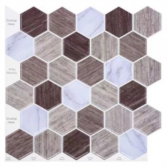 Papier de mur autocollant avec motif hexagonal