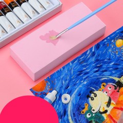 Pinceaux pour gouache et aquarelle avec éponge absorbante pour la peinture