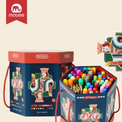 Ensemble de peinture au pinceau mobee dans seau coloré
