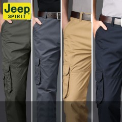 JEEP SPIRIT Pantalon Homme droit multi-poches en coton