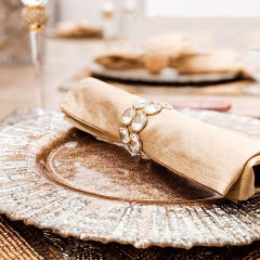 Anneau Porte-serviette de  décoration intérieure avec  cristal