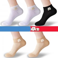 Chaussettes courtes pour femmes en coton respirant