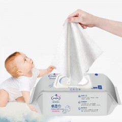 Lingettes pour bébé en coton épais avec motif perle 80pcs/paquet