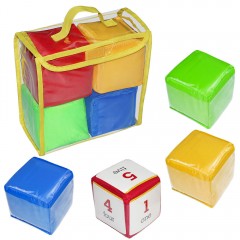 Jouet de dés doux pour enfants avec sac de rangement