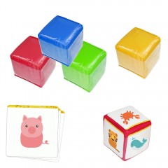 Jouet de dés doux pour enfants avec sac de rangement