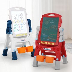 Tableau à dessin double face pour enfants magnétique avec support