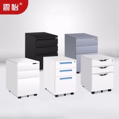Armoire basse de bureau de documents mobiles avec poulie de verrouillage