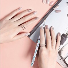 Set de 3 pièces Pinceaux à ongles pour manucure avec porte-stylo acrylique