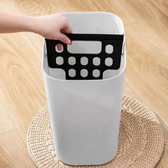 Poubelle en plastique PP avec couvercle double baril type de pression