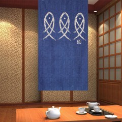 Rideau de porte de style japonais bleu 85 * 150cm