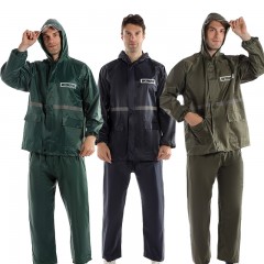 Ensemble imperméable en PVC (imperméable + pantalon de pluie) design lumineux