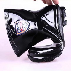 Bottes de pluie en pvc à talon bas  antidérapant et imperméable