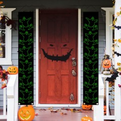 Rideau de porte d'Halloween suspendue lumineuse