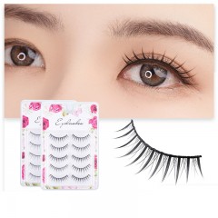 Faux cils en fibre synthétique 5 paires/pack