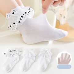 Chaussettes en coton et en dentelle pour enfants