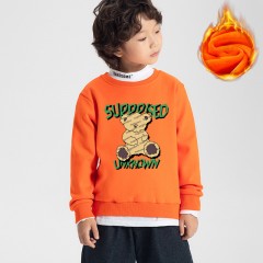 Sweatshirt Imprimé pour enfant en laine polaire composite épaissi et rembourré
