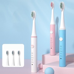 Brosse à dents électrique intelligente avec poils doux 5 vitesses USB rechargeable