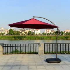 Parasol d'extérieur avec 8 arceaux et Support en aluminium