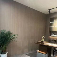 Panneau décoratif en bambou, fibre de bois, motif de tissu sensible au cuir