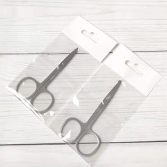 Ciseaux de beauté en acier inoxydable tête ronde appliqué pour nez poils/sourcils/barbe