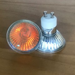 Ampoule  halogène à lumières décoratives CUP GU10 lampe à quartz 35W 50W ambre orange-rouge feu de cheminée