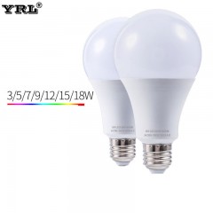 Ampoule LED smart tricolore avec système de changement de lumière 85-265V tension 12W/15W/A60