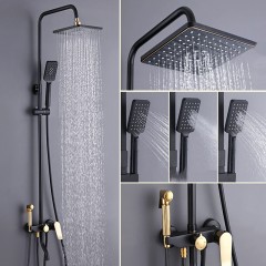Ensemble pommeau de Douche tout cuivre noir