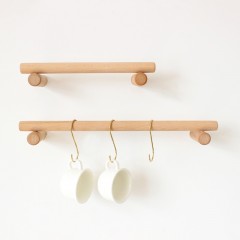 Porte-serviettes sans poinçonnage porte-objets en bois
