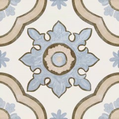 Carreaux  fleuris style ambiance  chaleureuse vintage peints à la main