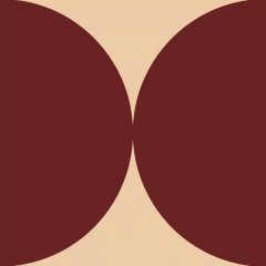 Carreaux bordeaux demi-cercle mat