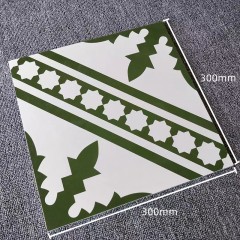 Carrelage vert parquet petit frais