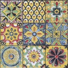 Carreaux  vintage peints à la main